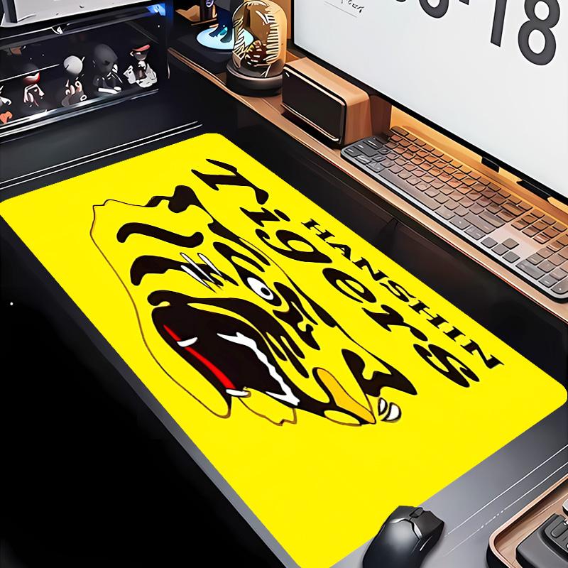 Hanshin Tigers logo Theme Premium Non-slip Mouse Pad with Stitched Edges,Durable Rubber Material,for Desktop & Gaming Great Gifts