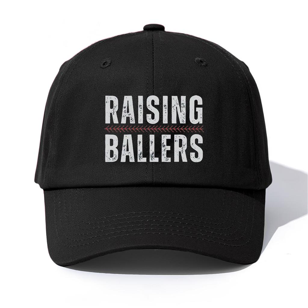 1pc RAISING BALLERS Print Baseball Cap for AdultsMinimalist Retro Style Casual Soft Adjustable Dad HatPerfect As Gift