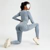 Set Sportvarslavil Slimming cu Talie Înaltă - Mânecă Lungă, Ascunde Imperfecțiunile, Accentuează Formele, Stil European-American, Ținută Fitness.