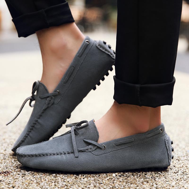 Men’s Moccasins Tasseled Loafer Driving Gommino Comfort Flats Casual Slip-ons Plus Size Suede Shoes for Men Over Sized