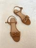 Hyoave Blair Ribbon Sandals - Camel Brown