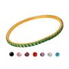 Colorful Elastic Zircon Bracelet: 18K Gold-Plated Titanium Steel, Versatile & Elegant for Women