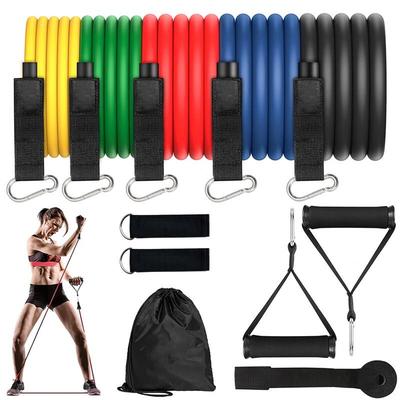 11-Piece Fitness Resistance Band Set (100 Lbs)
