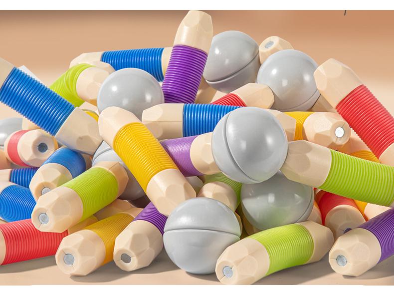 Multifunctional Magnetic Twist Sticks: Concentration & Dexterity Builder for Kids