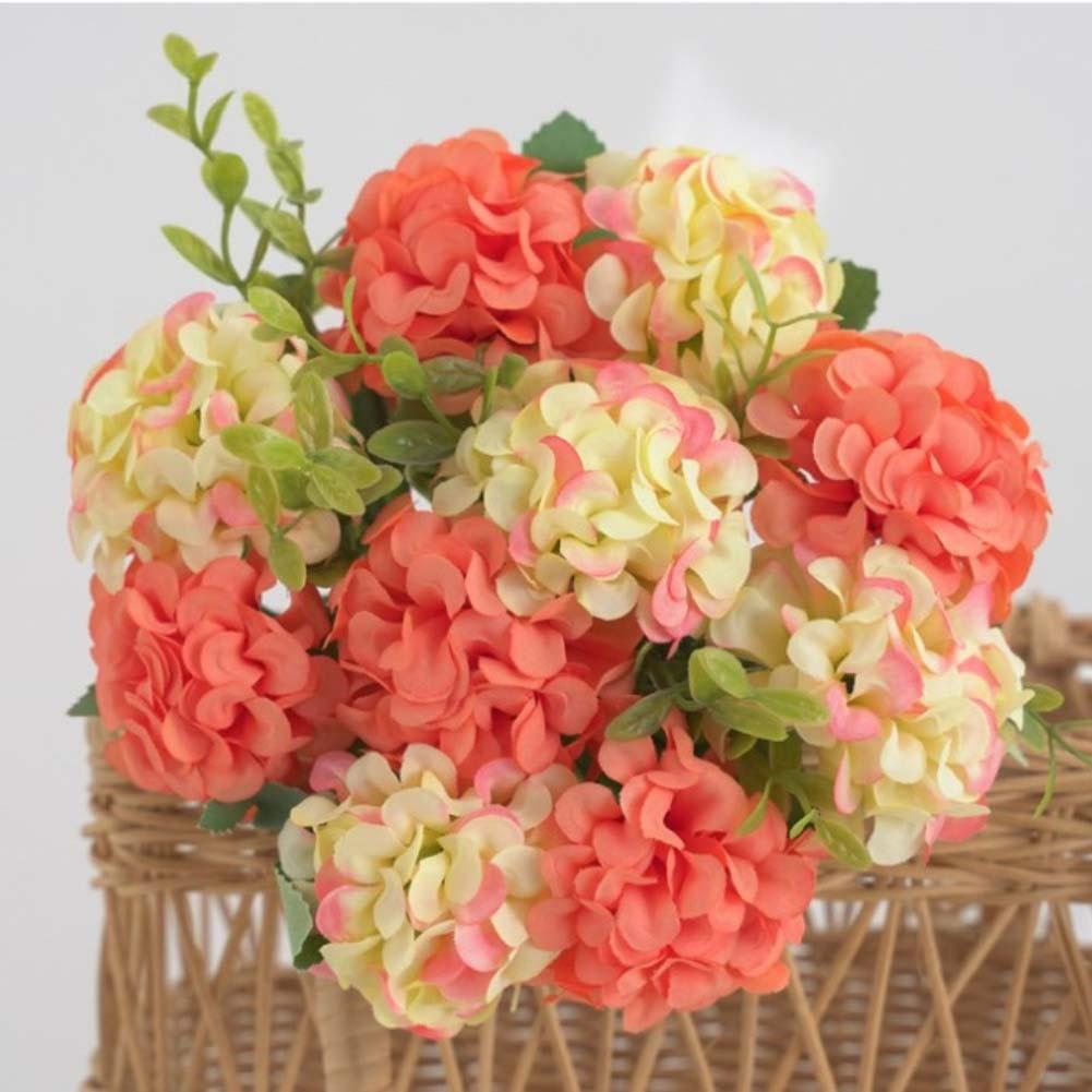 

Зручний розмір дисплея Букет зі штучних гортензій Шовкові квіти білий/рожевий