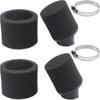 2Pcs Universal 44mm 45mm 46mm Angled Double Foam Pod Performance Filter 50cc 70cc 90cc 110cc 125cc ATV Quad Scooter Go Kart Moped Pit Dirt Pocket
