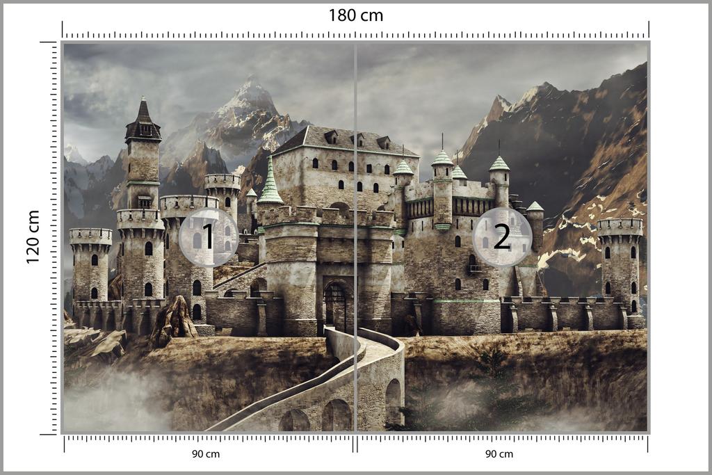 Photomural Medieval Fantasy Castle Non-Woven 180x120
