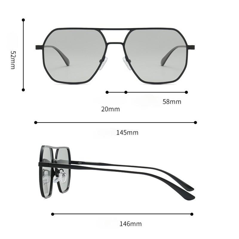 Fashion Pochromic Anti-radiation Glasses Women's/men's Double Beam Sunglasses