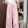 New Pink Love Wide-leg Pants for Women with High Waist Drooping Autumn and Summer Thin Yamamoto Pants Casual Trousers for Women