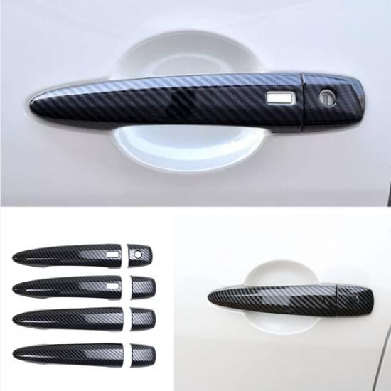 Carbon Fiber Door Handles Cover Trim 8pcs For NISSAN PATHFINDER -2024