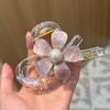 Glossy Flower Hair Claw Clip Strong Grip High Capacity For Daily Use Parties And Pretty Hair Styling