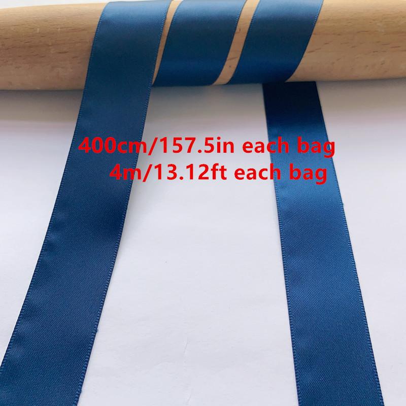4m/13.12ft Each Bag Wide 2.5cm/0.98in Double Face Satin Ribbons Handmade DIY Sewing Trim Craft Webbing Clothing Hair Gift Wrapping Tie Home Festival