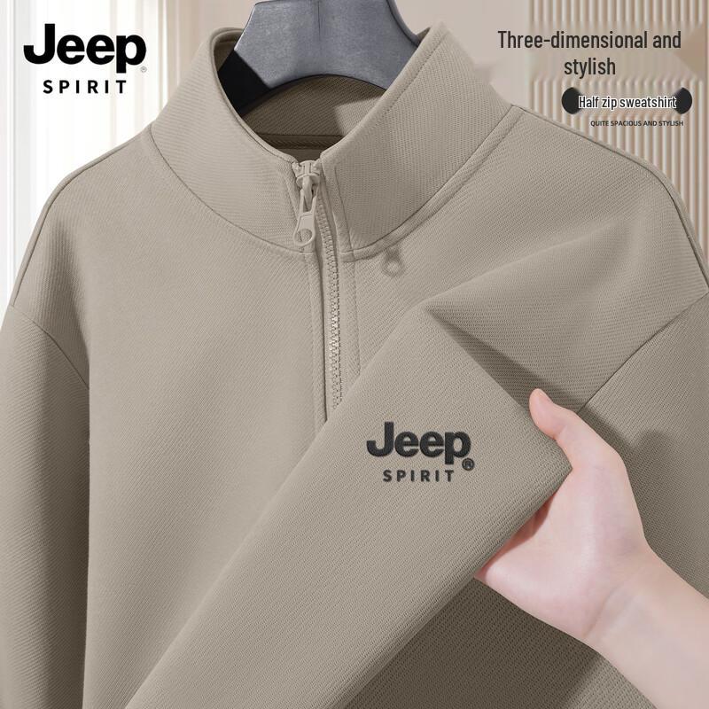 

JEEP SPIRIT Men s 2025 Trendy Casual Pullover Sweatshirt M