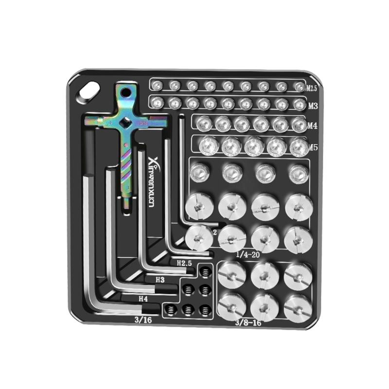 Portable Camera Gear Organizers Anodized Aluminum Alloy Camera Base Plate for Convenient Storage 1
