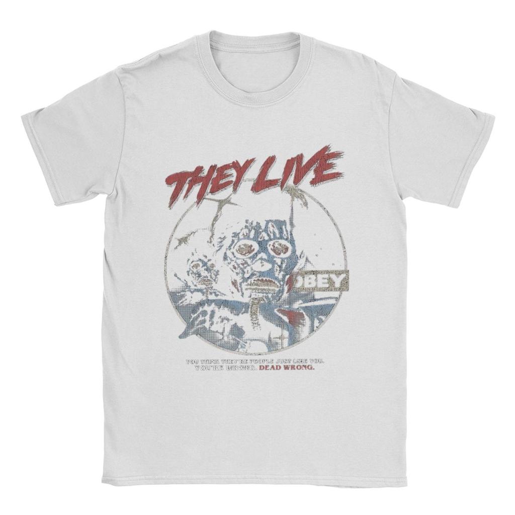 Men They Live John Carpenter Horror T Shirt Cotton Clothing Funny Short Sleeve Crew Neck Tee Shirt Birthday Gift T-Shirt