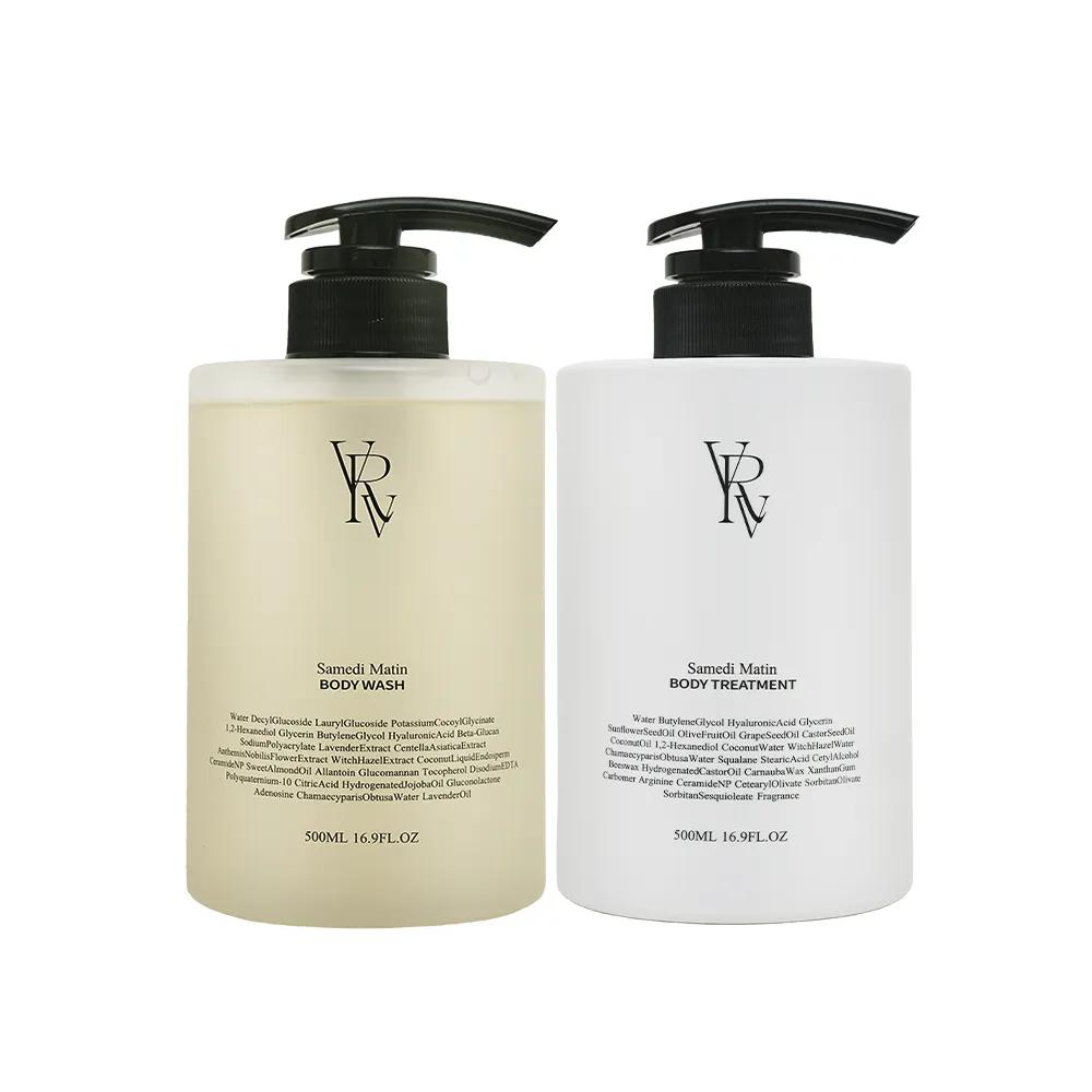 VRV Konjac Scrub Body Wash & Body Treatment 500ml Set