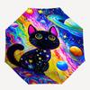 1pc Cosmic Cats Art Automatic Opening and Closing Umbrella - Suitable for Various Occasions, Outdoor Activities, Lightweight and Durable Automatic Fol