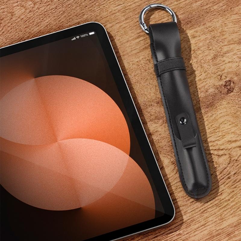 Stifthalter für Pencil 1/2 Kleines Mikrofaser-PU-Leder-Tablet-Stifteetui mit tragbarem Schlüsselanhänger zum Anbringen an der Tasche