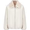 JIUZI Reversible Stand Collar Faux Fur Jacket