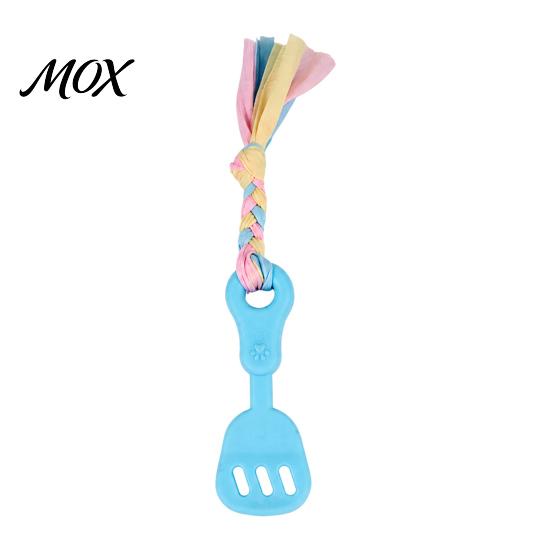 Interactive Knot Pulling Toys Spatula Shaped Dog Chew Toy with Braided Fabric Rope, Puppy Teething Energy Releasing for Pets Toy, Pet Molar