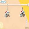 Creative Christmas Turtle Earrings with Santa Hat - Flat Acrylic Animal Design