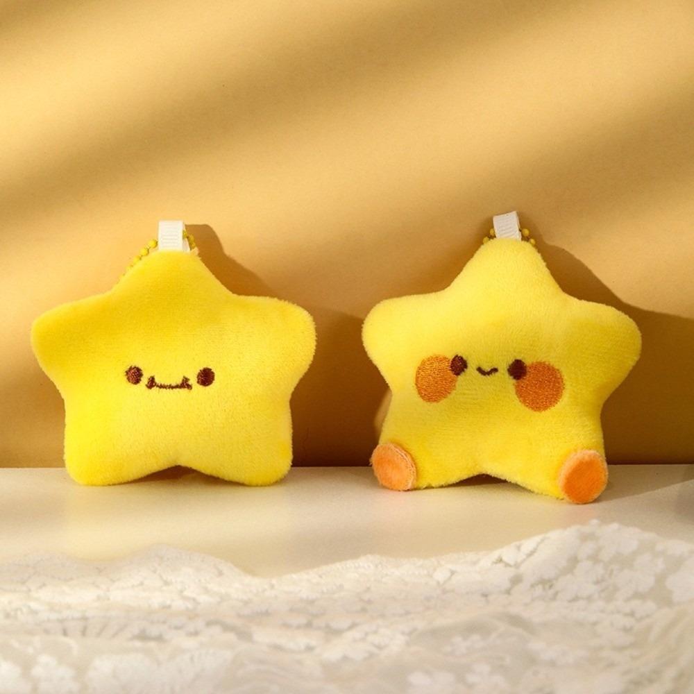 Stuffed Doll Star Plush Key Chain Fluffy Couple Keychain Kawaii Stars Keychains  Christmas Gift