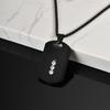 New Dogtag Necklace for Men Boys,Waterproof Zircon Geometric Pendant Necklace,Birthday Father'Day Gift