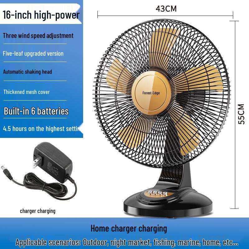 Portable 12V Solar-Powered Fan with High Airflow and Rechargeable Battery for Home, Dorm, and Outdoor Use