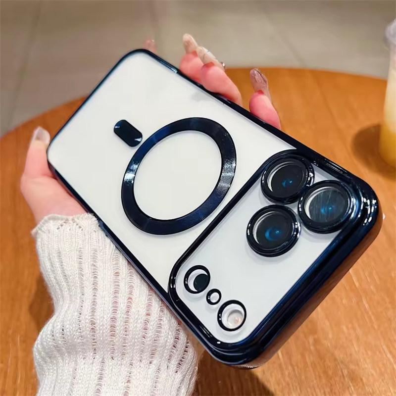 High Quality Plating Silicone Case For IPhone 17 Air 17 Pro Max Magnetic Wireless Charg Camera Protect Cover