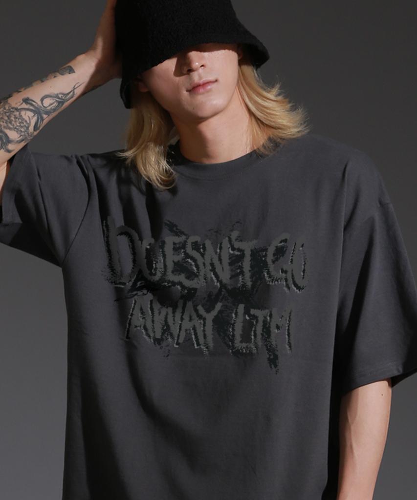 LIKE THE MOST Away Ltm Round Over T-Shirt_Charcoal