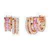 Swarovski Connexus Large Circle Hollow Ring Design Cubic Zirconia Earrings Unisex Earrings Gold Pink 5741333