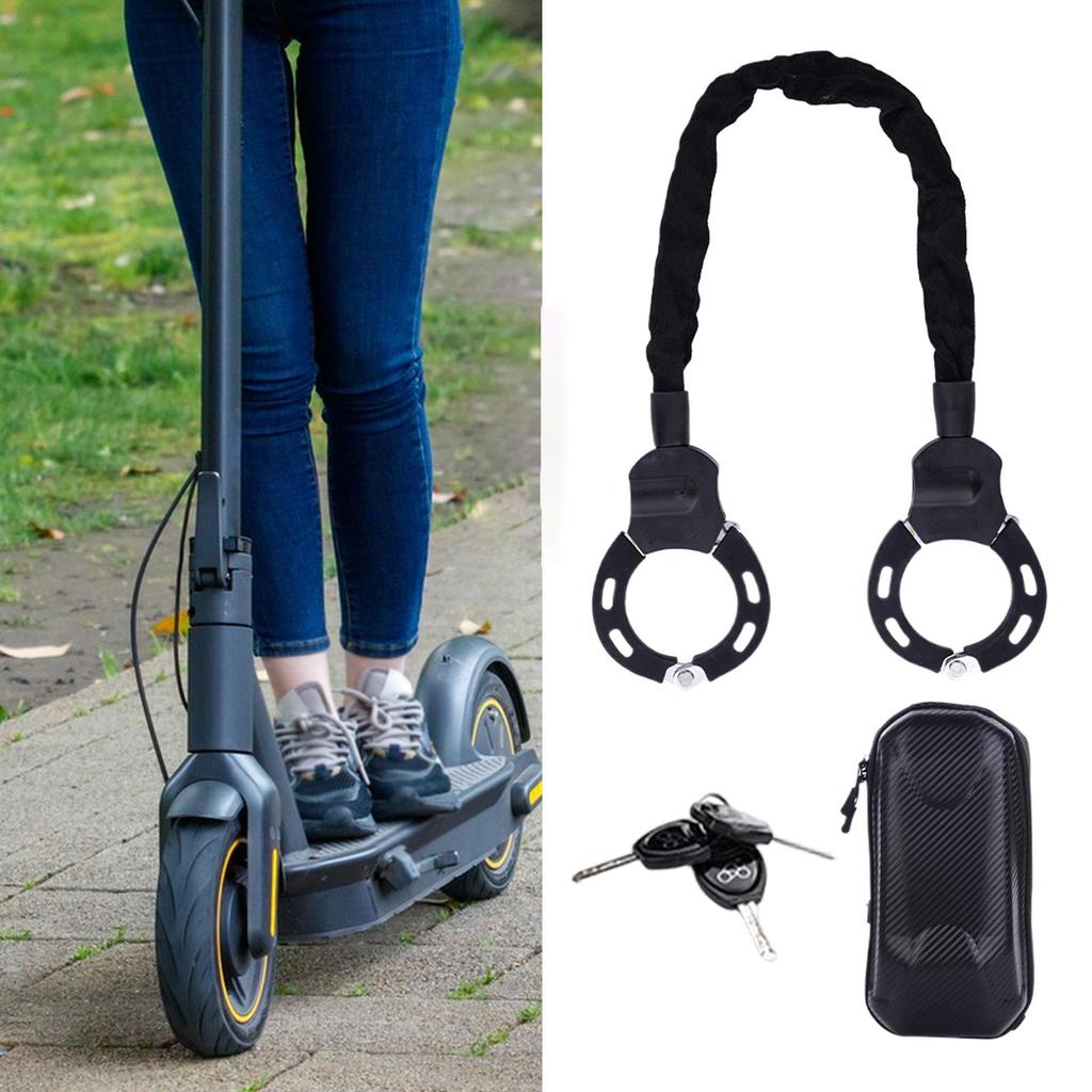 Motorcycle Bike Electric Scooter Lock with 3 Key 90cm Chain Lock Anti Theft Heavy-Duty System for Outdoor Travel