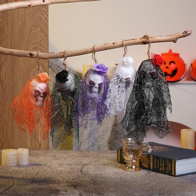Halloween Decorations, Ghost Brides, Hanging Ghosts, New Styles, Haunted House Escape Room Decorations, Party Horror Decoration Props, Small Skulls