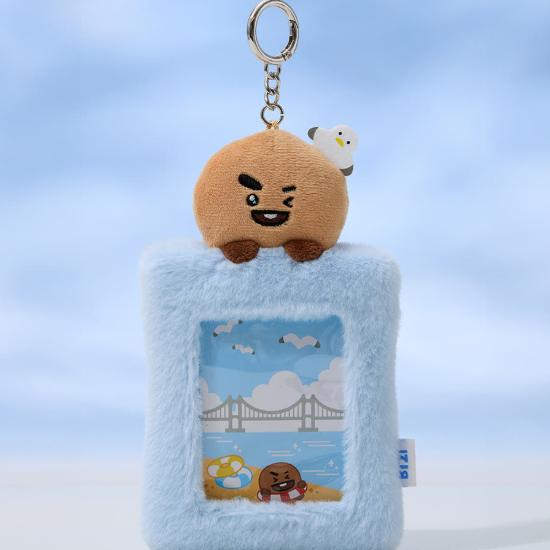BT21 Plush Photo Card Holder Key Ring Busan Edition