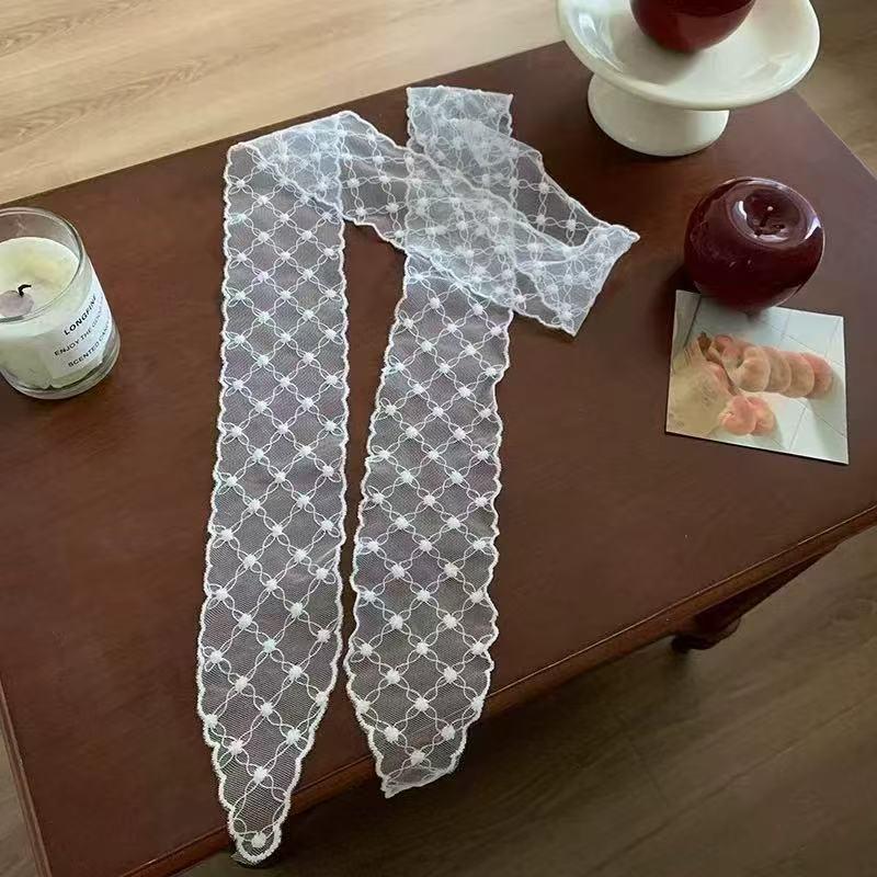 סרט לצעיף משי רקום תחרה צרפתית - סרט סופר פיות מתוק לשיער