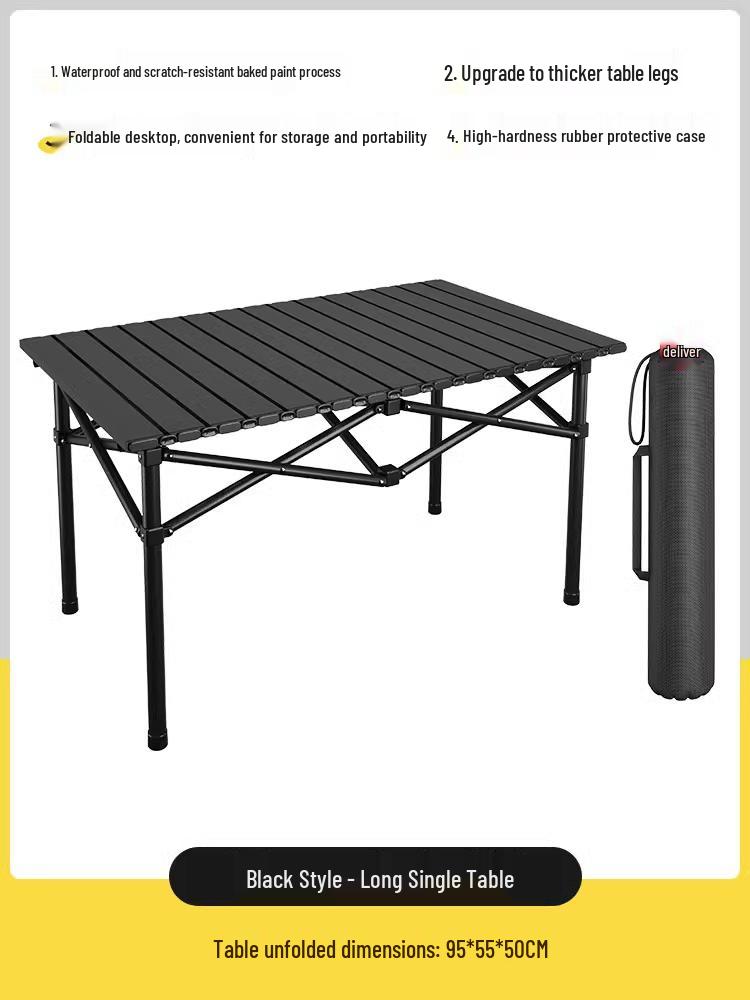 Portable Folding Table and Chair Set for Camping, Picnics, Beach, Barbecue, Car, or Sketching