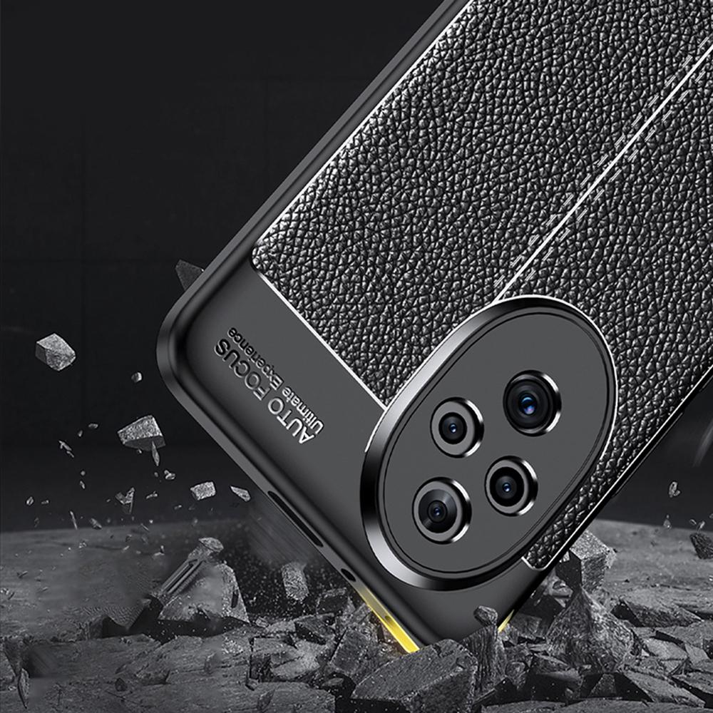 

For Honor 200 5G Case Litchi Grain TPU Shockproof Phone Cover Blue