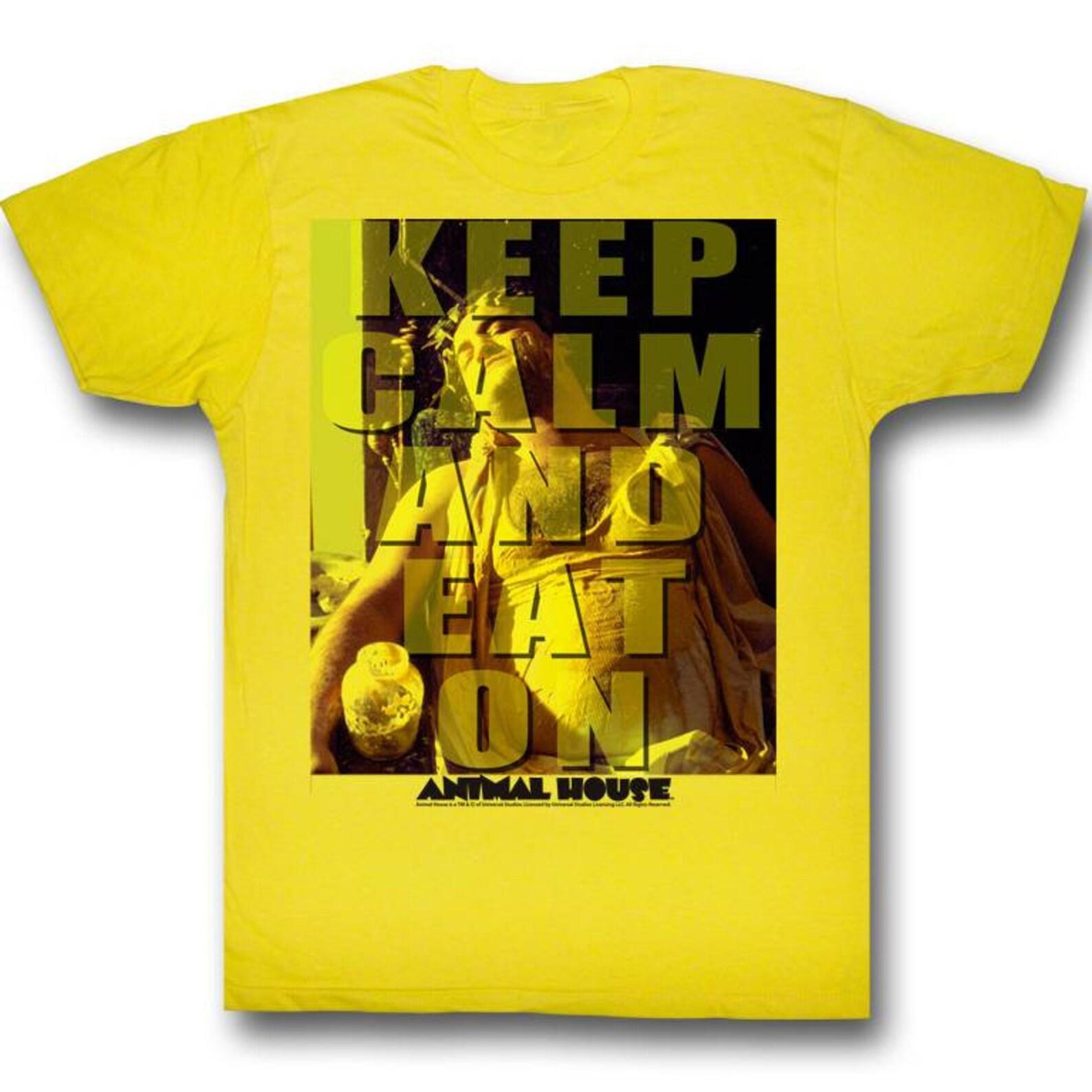 Animal House Eat On Yellow Adult T-Shirt 2XL