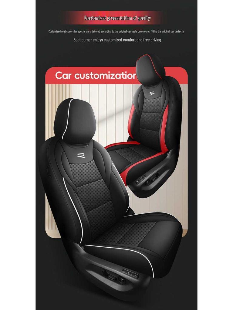 Universal Perforated Leather Car Seat Cushions for Haval H6L, All-Season, Full Surround, Fits 26 Models
