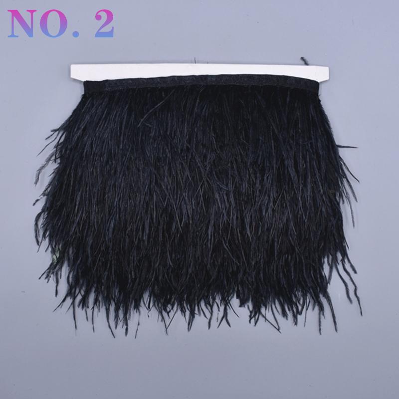 10 metrů barevná stuha z pštrosího peří 8-10 cm páska ozdoby šití kostým pštrosí peří ozdoba třásně sukně oblečení DIY dekor