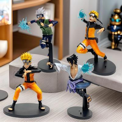 1ks Anime Naruto Akční Stolní Figurka Uzumaki Naruto Kakashi Sasuke Bojová Forma Panenka Anime Figurka Dětský Dárek