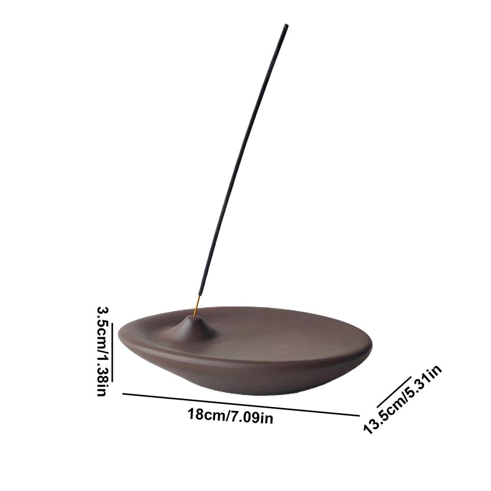 Räuchergefäß Keramik Heimdeko Räucherstäbchenhalter Untersetzer Dekorative Räucherschale für Meditation Yoga-Raum Desktop-Ornament