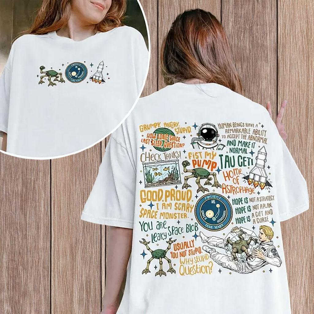 Project Hail Mary Ryland Grace  Rocky Graphic Cotton Unisex Shirt 2026 Summeew Fashion WeUnisex Tshirt Fan Gift S