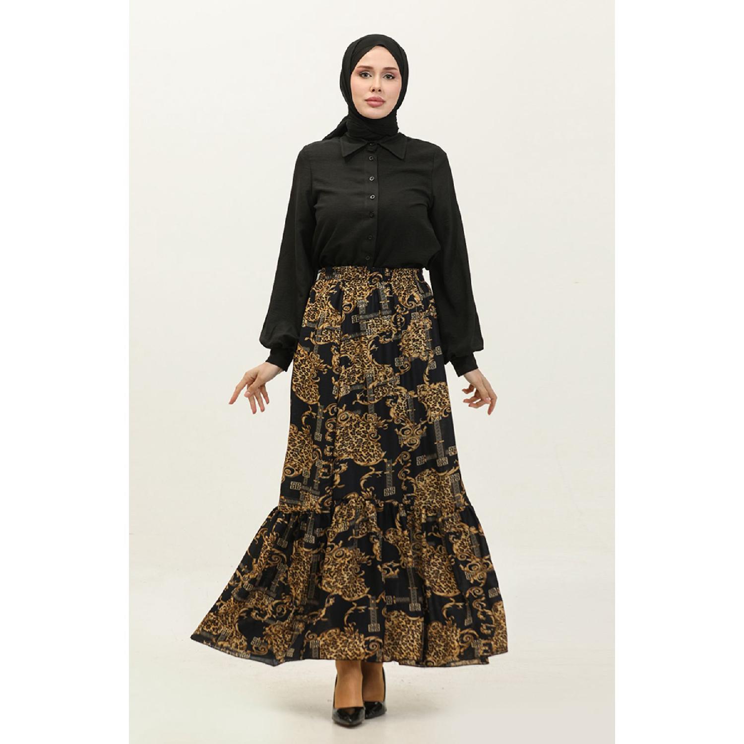 

Юбка Gathered Voile 0343b-01 Темно-Синяя Горчичный Standart бездна