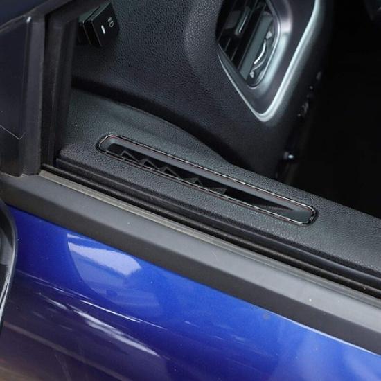 Door Side Air Vent Outlet Cover Trim for 11~14 Dodge Charger Real Carbon Fiber