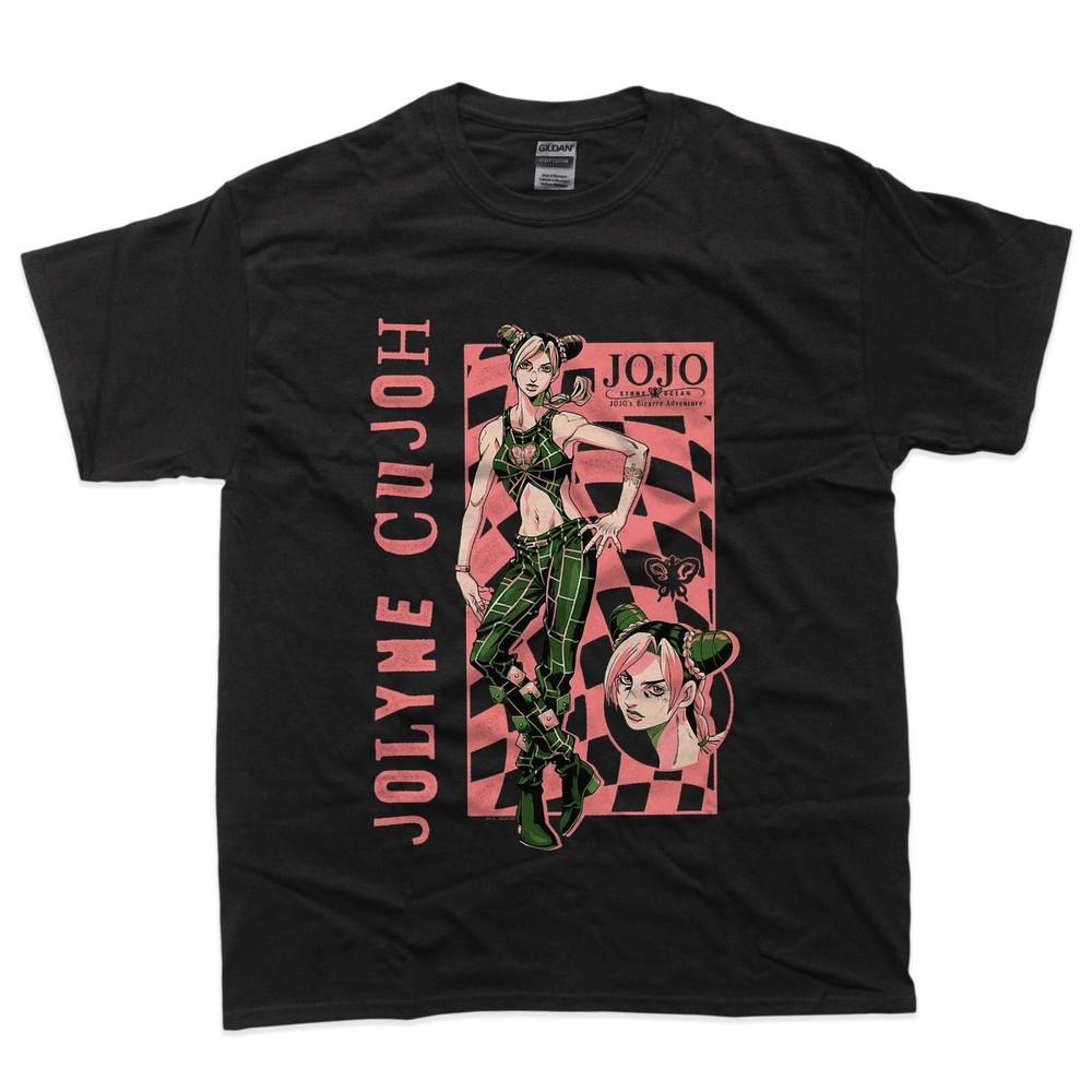 JoJo#039;s Bizarre Adventure Jolyne Cujoh Checkerboard Anime TShirt Unisex T-Shirt XXL