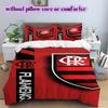 Flamengo football soccer Pattern Bedding,Quilt Set Quilt Cover Pillowcase Home Birthday Gift (1*duvet cover+2*pillowcase,without core)