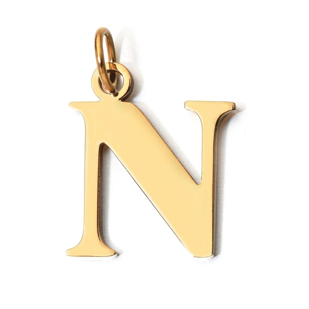 Handmade Stainless Steel English Letter Pendant - Non-Fading Charm