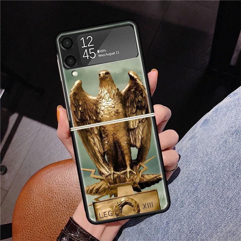 SPQR Roman Imperial Legionv Phone Case For Samsung Z Flip 7 6 5 4 3 Galaxy ZFlip7 ZFlip6 ZFlip5 ZFlip4 ZFlip3 5G Print Cover