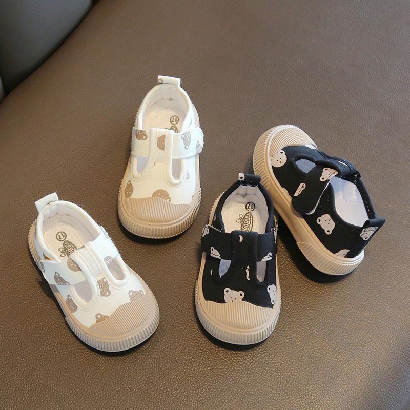 Cartoon Canvas Baby Shoes: Soft Sole, TPR Bottom, for Toddlers, Boys, and Girls - Spring/Autumn Edition